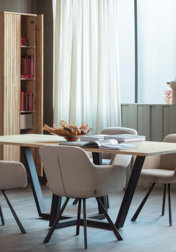 WOOOD Tablo Drenthe bordben til spisebord - matt sort metall