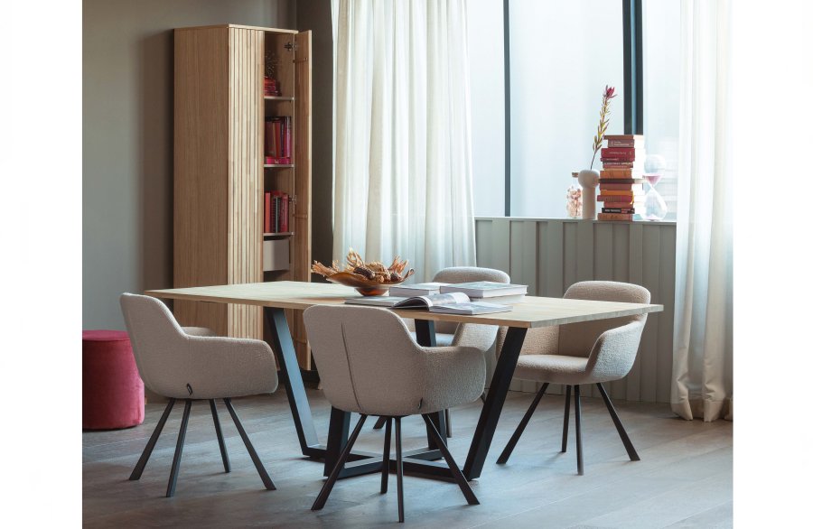 WOOOD Tablo Drenthe bordben til spisebord - matt sort metall