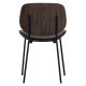WOOOD Close spisebordsstol - brunt tre og sort kunstskinn/metall