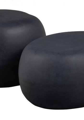 VTWONEN Pebble salongbord for inne og ute, ovalt - antrasittgr fiberleire (65x49)