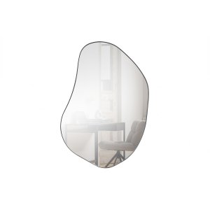 WOOOD EXCLUSIVE Romee vgspejl, organisk - spejlglas og sort metal (100x70)