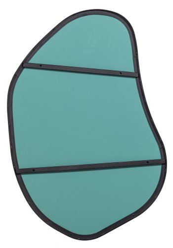 WOOOD EKSKLUSIV Romee veggspeil, organisk - speilglass og svart metall (100x70)