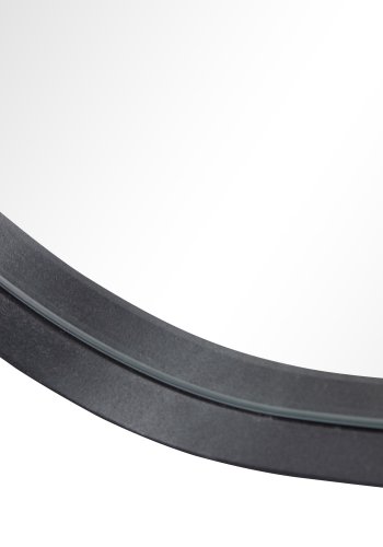 WOOOD EKSKLUSIV Romee veggspeil, organisk - speilglass og svart metall (100x70)