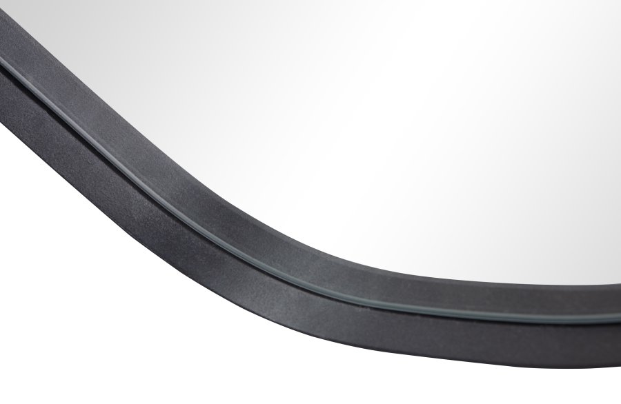 WOOOD EKSKLUSIV Romee veggspeil, organisk - speilglass og svart metall (100x70)