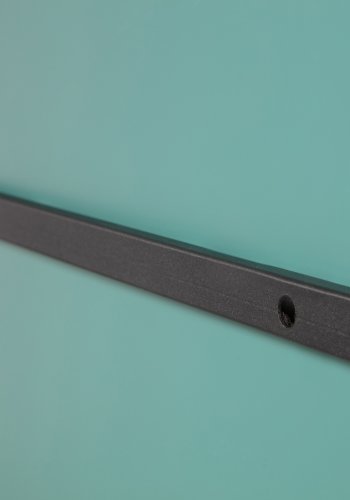 WOOOD EKSKLUSIV Romee veggspeil, organisk - speilglass og svart metall (100x70)