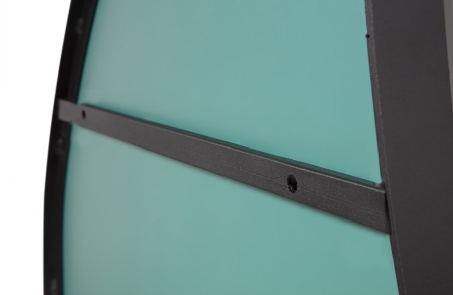 WOOOD EKSKLUSIV Romee veggspeil, organisk - speilglass og svart metall (100x70)