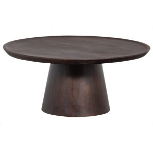 VTWONEN Coffee A Gogo sidobord, rund - brun valnötsfinish (90)