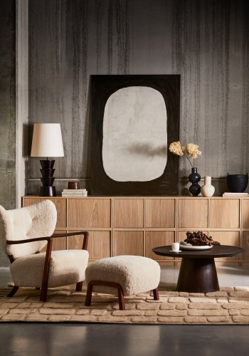 VTWONEN Coffee A Gogo sidebord, rundt - brun valntt finish (90)