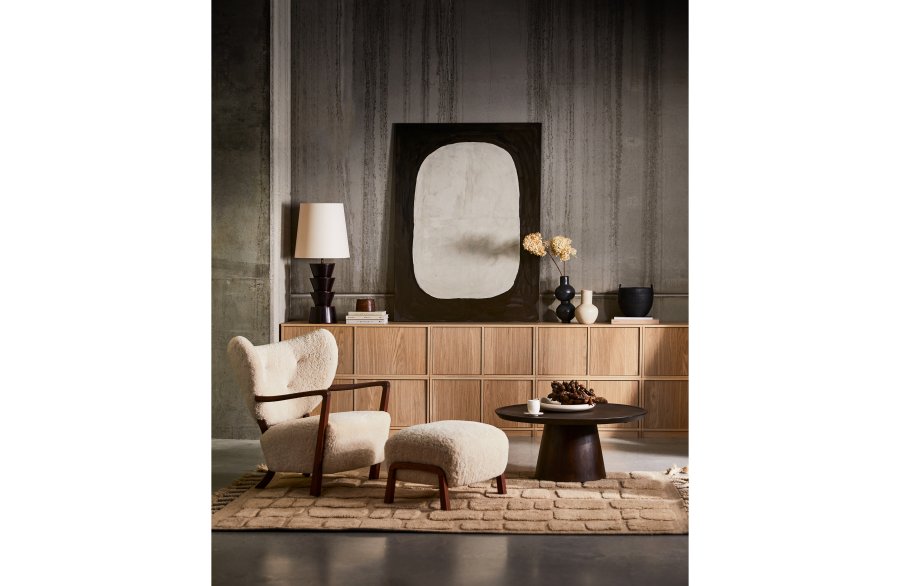 VTWONEN Coffee A Gogo sidebord, rundt - brun valntt finish (90)