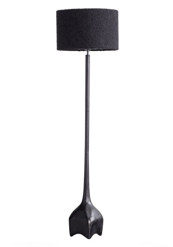 WOOOD EXCLUSIVE Foss gulvlampefot, uten skjerm - antikk sort/brun aluminium (H:129)