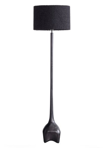 WOOOD EXCLUSIVE Foss gulvlampefot, uten skjerm - antikk sort/brun aluminium (H:129)