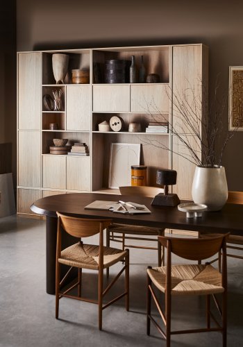 VTWONEN Ellipse spisebord, ovalt - brunt valnttfarget mangotre (240x90)