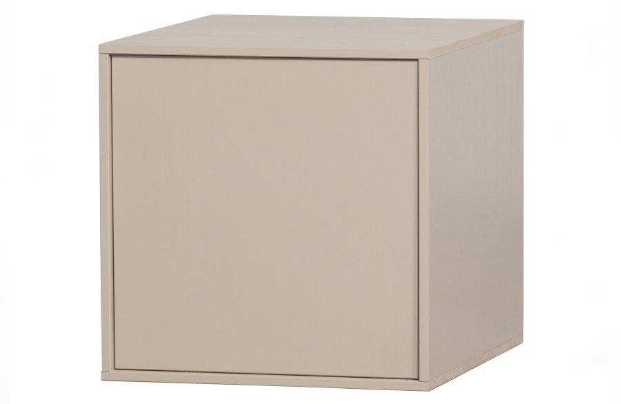 VTWONEN Dagsskap Enkeltskap, m. 1 trykk for  pne dren og 1 hylle - dakargrau furu (H:50)