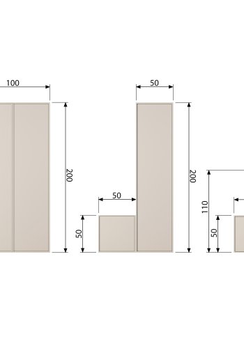 VTWONEN Dagsskap Enkeltskap, m. 1 trykk for  pne porten og 1 stang - dakargrau furu (H:110)