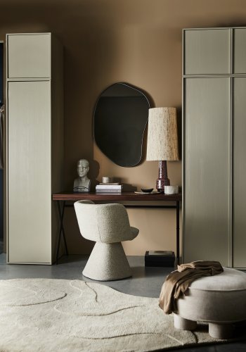 VTWONEN Daily Closet Enkelt skap, 1 dr, 2 skuffer, 2 hyller, 1 stang - dakargrau furu (H:200)