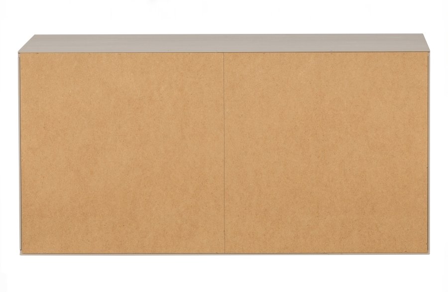 VTWONEN Dagsskap Dobbelt skap, m. 2 trykk for  pne drer og 2 hyller - dakargrau furu (H:50)