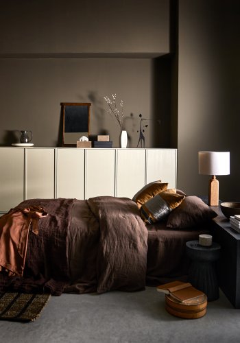 VTWONEN Dagsskap Dobbelt skap, m. 2 trykk for  pne drer og 2 stenger - dakargrau furu (H:110)