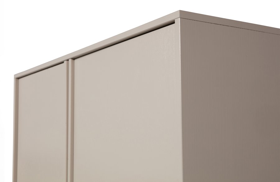 VTWONEN Dagsskap Dobbelt skap, m. 2 trykk for  pne drer og 2 stenger - dakargrau furu (H:110)