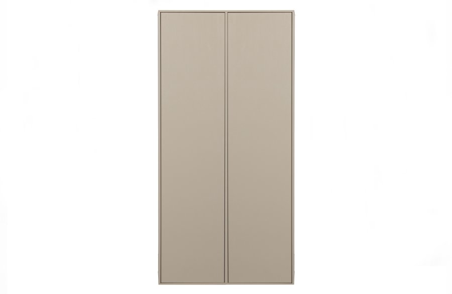 VTWONEN Dagsskap Dobbelt skap, m. 2 drer, 2 skuffer, 2 hyller - dakargrau furu (H:200)