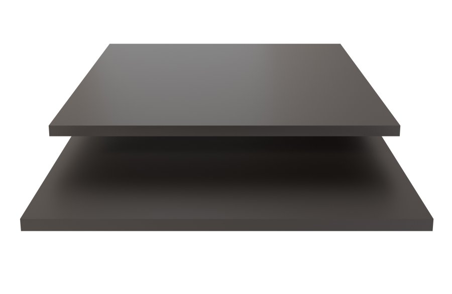 VTWONEN Daily Closet hyller for skap - svart sponplate (48x54) - 2 stk.