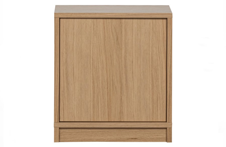 VTWONEN Modulrt underskap, m. 1 trykk for  pne dren og 1 hylle - naturlig matt eikefiner (40x40)