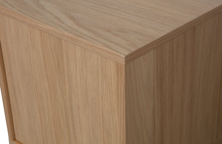 VTWONEN Modulrt underskap, m. 1 trykk for  pne dren og 1 hylle - naturlig matt eikefiner (40x40)