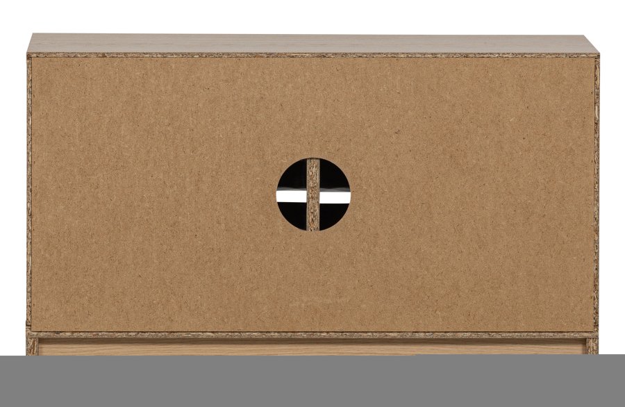 VTWONEN Modulrt underskap, m. 2 trykk for  pne drer og 2 hyller - naturlig matt eikefiner (77x40)