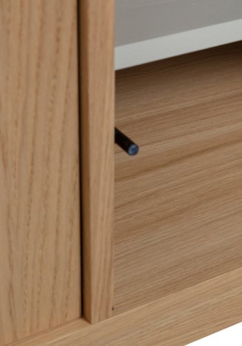 VTWONEN Modulrt underskap, m. 2 trykk for  pne drer og 2 hyller - naturlig matt eikefiner (77x40)