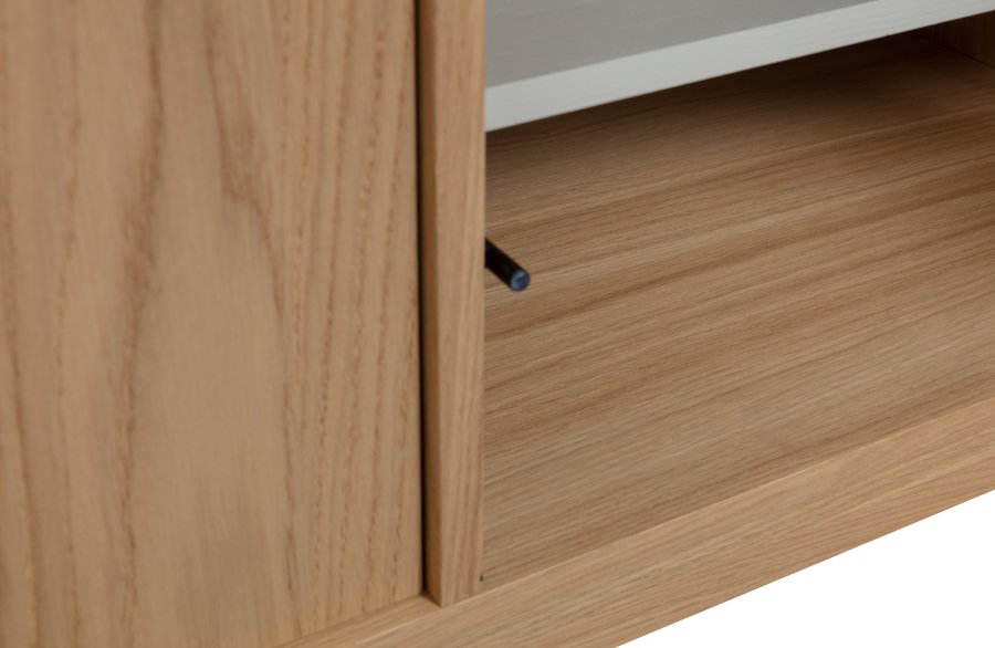 VTWONEN Modulrt underskap, m. 2 trykk for  pne drer og 2 hyller - naturlig matt eikefiner (77x40)
