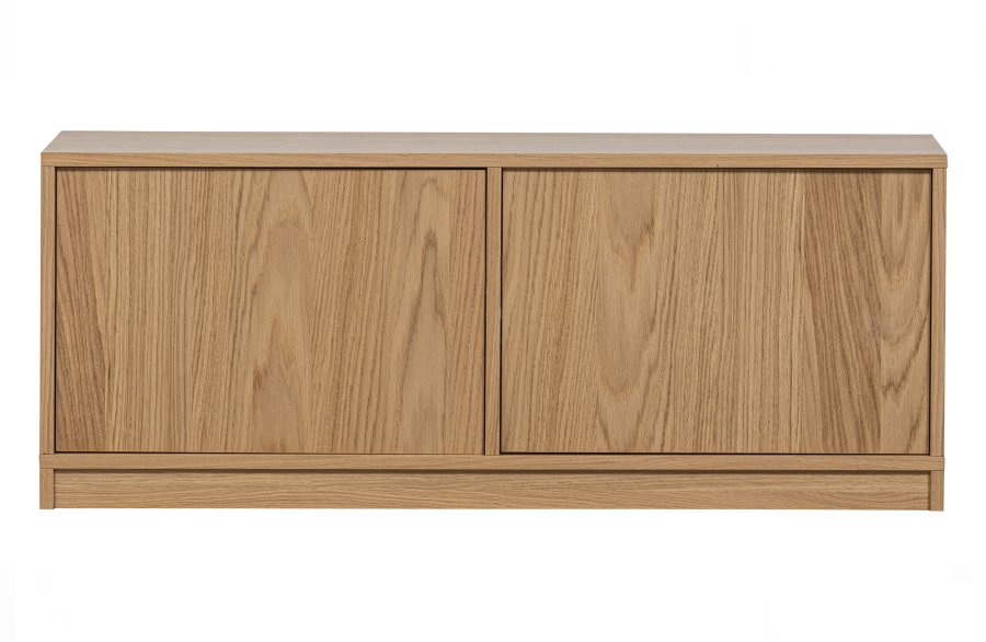 VTWONEN Modulrt underskap, m. 2 trykk for  pne drer og 2 hyller - naturlig matt eikefiner (110x40)