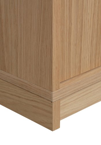 VTWONEN Modulrt underskap, m. 2 trykk for  pne drer og 2 hyller - naturlig matt eikefiner (110x40)