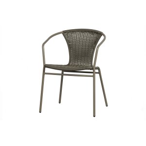 WOOOD EXCLUSIVE Weston havestol, m. armln, stabelbar - jungle polyrattan og metal