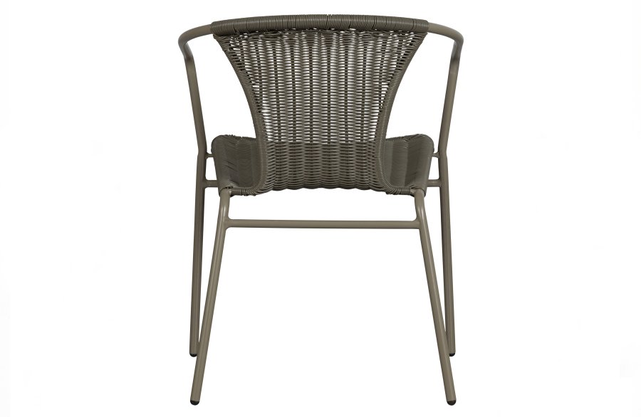 WOOOD EKSKLUSIV Weston hagestol, m. armlener, stablebar - jungel polyrattan og metall