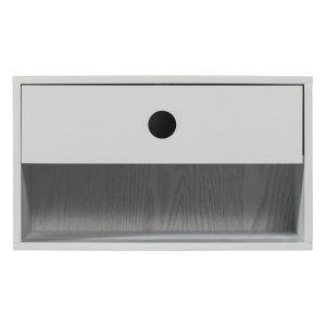 WOOOD Nancy vägghängt sängbord, m. 1 lda och 1 fack - dimmr MDF (34x30)