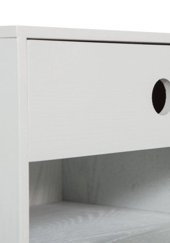 WOOOD Nancy vegghengt nattbord, m. 1 skuff og 1 rom - tkegr/mist MDF (34x30)