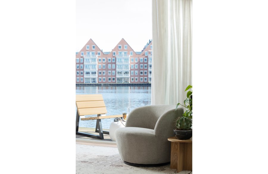 TRE EKSKLUSIV Serra svingstol - ekte polyester