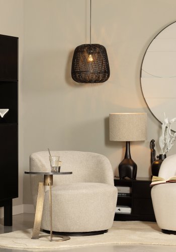 WOOOD EKSKLUSIV Serra svingstol - off-white polyester