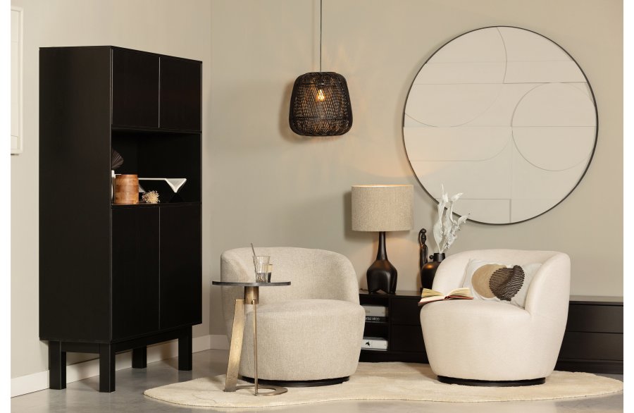 WOOOD EKSKLUSIV Serra svingstol - off-white polyester