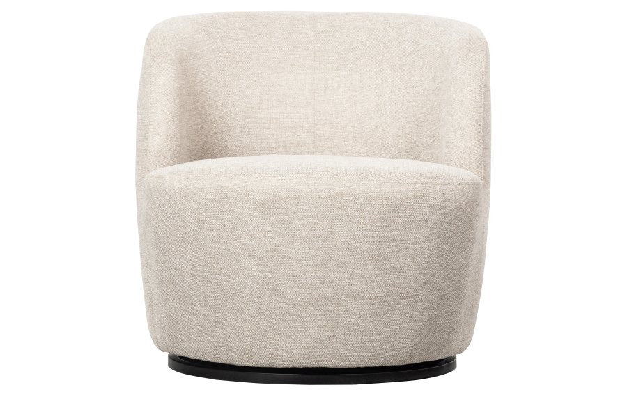 WOOOD EKSKLUSIV Serra svingstol - off-white polyester