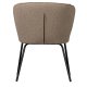 WOOOD Admit spisestuestol - beige bouclé polyester og svart metall