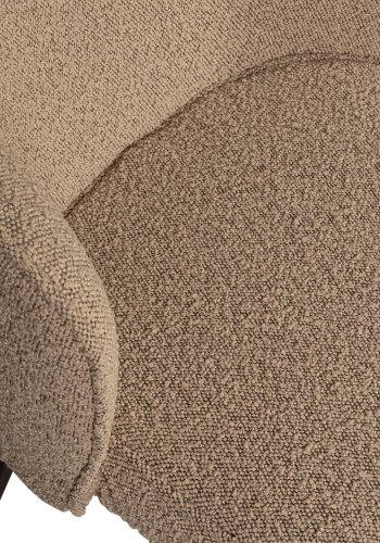 WOOOD Admit spisestuestol - beige bouclé polyester og svart metall