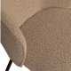 WOOOD Admit spisestuestol - beige bouclé polyester og svart metall