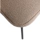 WOOOD Admit spisestuestol - beige bouclé polyester og svart metall