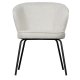 WOOOD Admit spisestuestol - naturlig bouclé polyester og sort metall