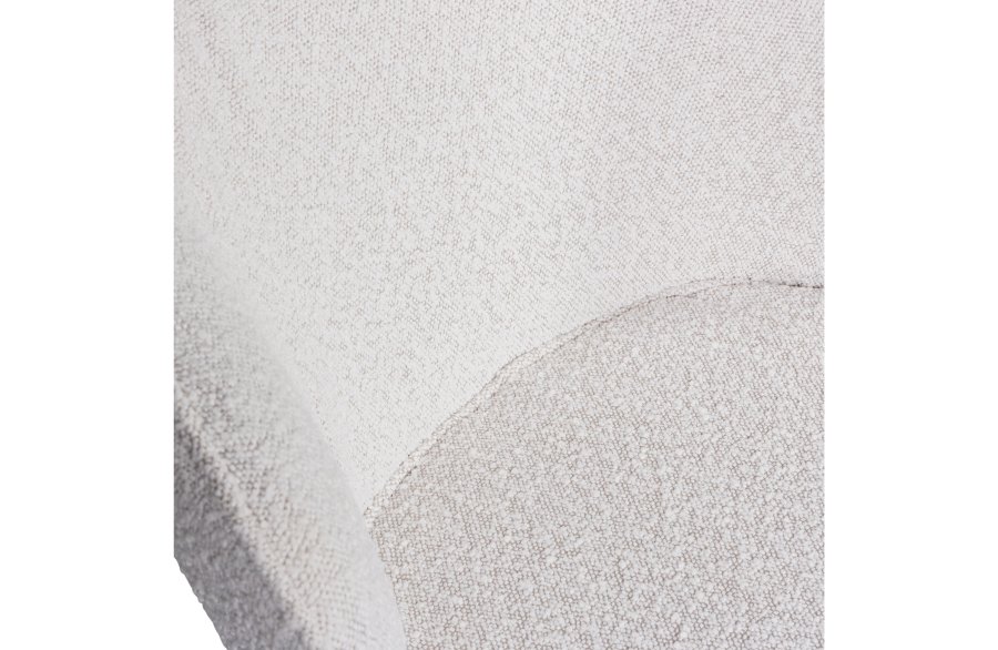 WOOOD Admit spisestuestol - naturlig bouclé polyester og sort metall