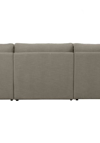 VTWONEN Familie hjrnesofa, avrundet hyre - varm gr polyester