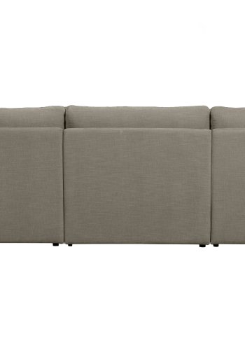 VTWONEN Familie hjrnesofa, avrundet venstre - varm gr polyester