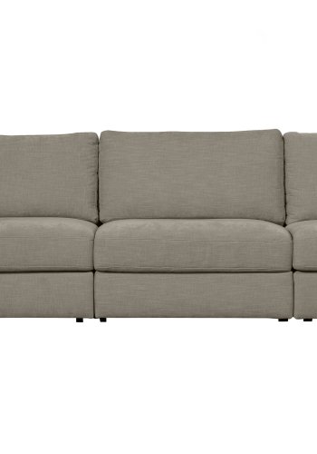 VTWONEN Family 2,5-seters sofa, avrundet hyre - varm gr polyester