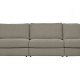 VTWONEN Family 2,5-seters sofa, avrundet hyre - varm gr polyester