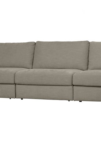 VTWONEN Family 2,5-seters sofa, avrundet hyre - varm gr polyester